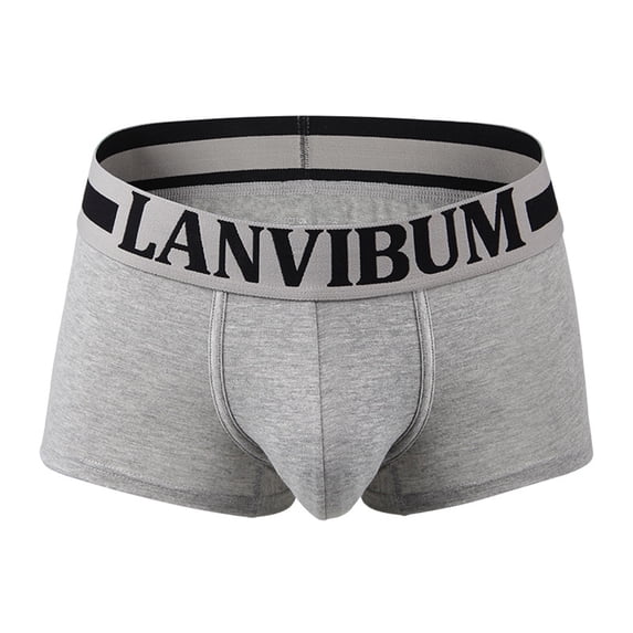 Sngxgn Men’s Support Boxer Briefs Cooling Underwear Regular Long-leg and Trunk(Grey,XXL)