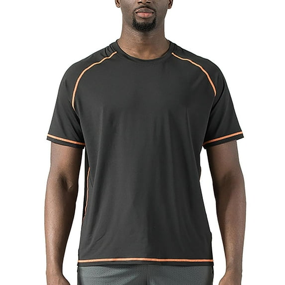 Sngxgn Men's T-Shirt Classic Lightweight Tee(Black,L)