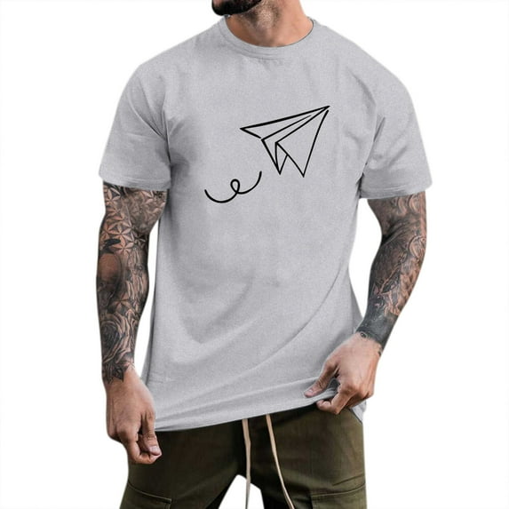 Sngxgn Men's T-Shirt Classic Lightweight Tee(Grey,S)