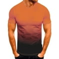 thumbnail image 1 of Sngxgn Men's T Shirts Short Sleeve Tees Print Summer Casual Tee Top(Orange,XL), 1 of 3