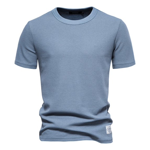 Sngxgn Men's Tee Summer Top Print Vintage Casual Short Sleeve T-Shirt(Blue,XXL)