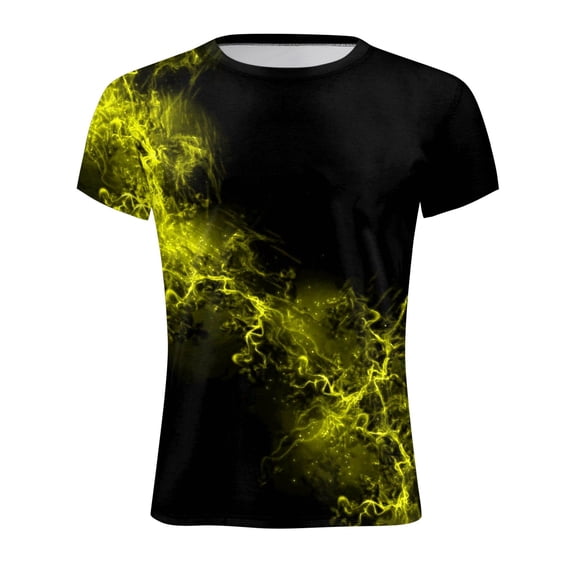 Sngxgn Men's Tee Summer Top Print Vintage Casual Short Sleeve T-Shirt(Purple,L)