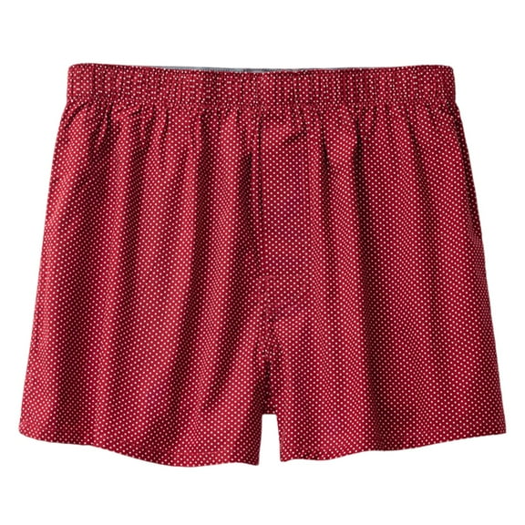 Sngxgn Men's Underwear Boxer Briefs, Cool Comfort Breathable Underwear(Red,L)
