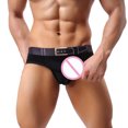 thumbnail image 1 of Sngxgn Men's Underwear Boxer Briefs Regular Long Mens Boxer Briefs Underwear Men(Black,M), 1 of 3