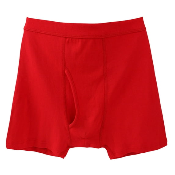 Sngxgn Men's Underwear Boxer Briefs Regular Long Mens Boxer Briefs Underwear Men(Red,M)