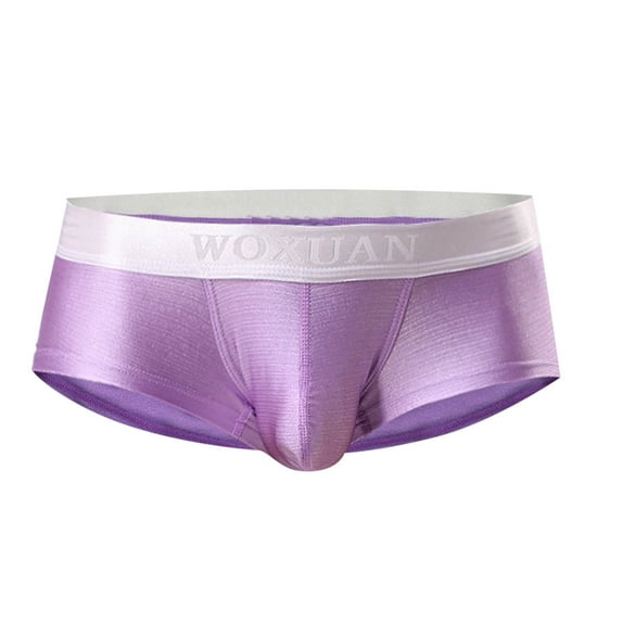 Sngxgn Men's Underwear Boxer Briefs Soft Breathable Underwear for Men(Purple,XXL)