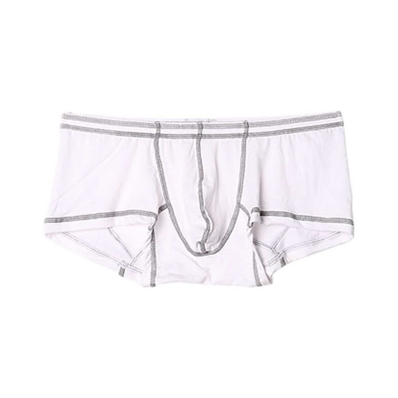 Sngxgn Men's Underwear Boxer Briefs Soft Breathable Underwear for Men(White,XL)