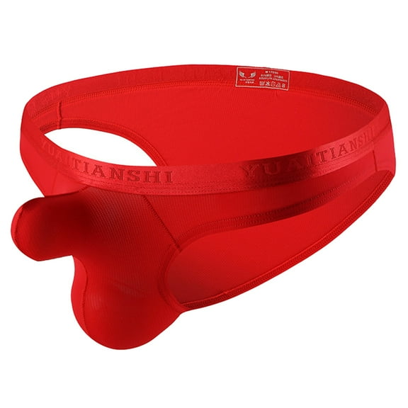 Sngxgn Men's Underwear Soft Boxer Briefs Stretch Trunks(Red,L)