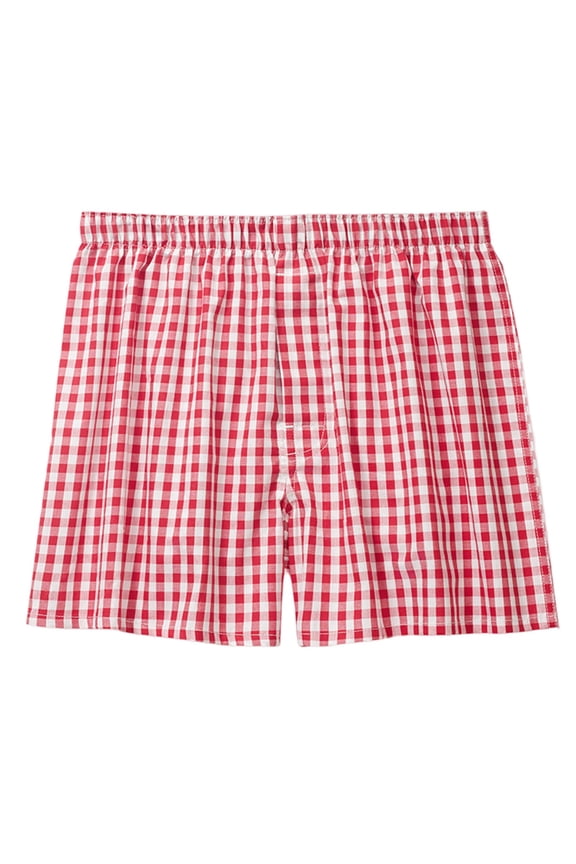 Men's Underwear Soft Boxer Briefs Stretch Trunks(Red,XL)