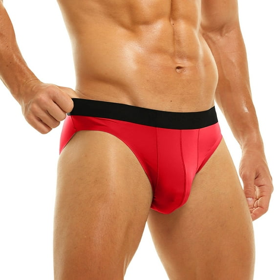 Sngxgn Men's Underwear Soft Boxer Briefs Stretch Trunks(Red,XXXL)