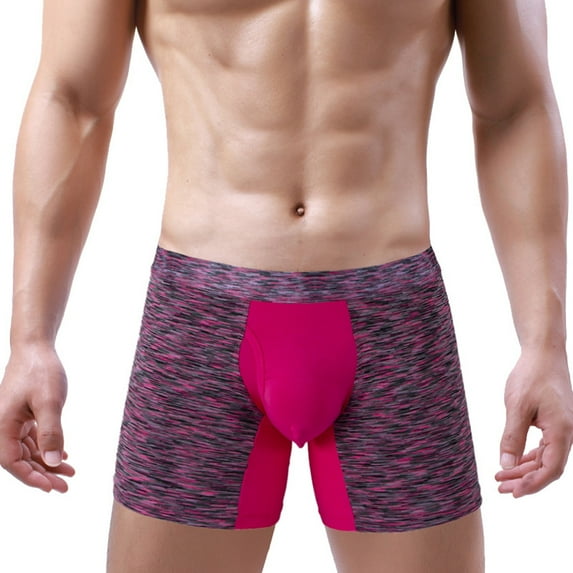 Sngxgn Men's Underwear, Soft Underwear Boxer Briefs for Men(Hot Pink,M)