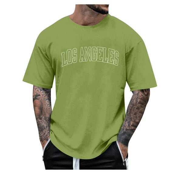 Sngxgn Men's V Neck Shirts Slim Fit Solid Short Sleeve T-Shirts Ribbed Soft Tees(Green,XL)