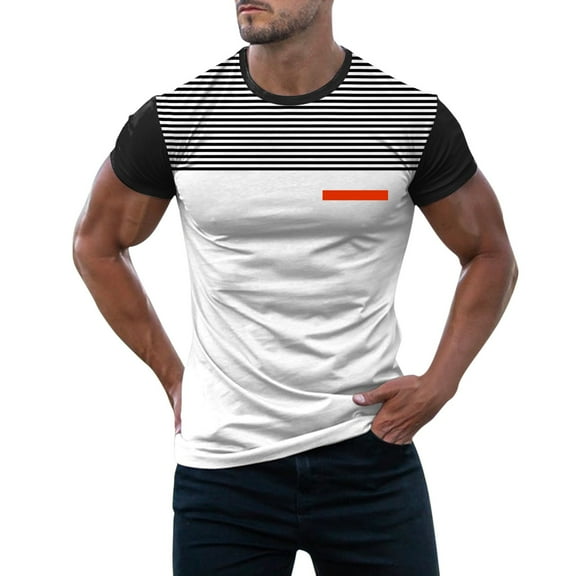 Sngxgn Men's Workout T-Shirt Bodybuilding Fashion Short Sleeve Slim Fit Tee Top(White,XL)