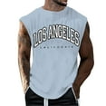 thumbnail image 1 of Sngxgn Men's Workout Tank Tops Gym Tanks Activewear Sleeveless T Shirts(Blue,XXXXL), 1 of 4