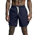 thumbnail image 1 of Sngxgn Mens Casual Cargo Shorts Drawstring Classic Cargo Stretch Short with 2 Pockets(Navy,M), 1 of 9