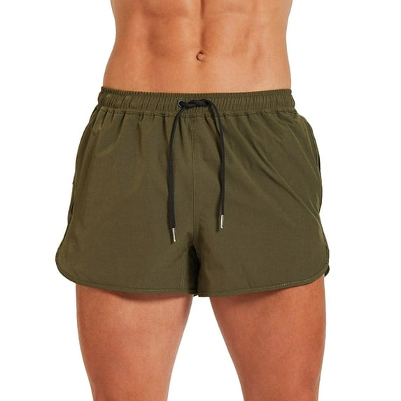 Sngxgn Mens Casual Performance Slim Fit Active Sports Walking Shorts(Green,L)