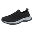 thumbnail image 1 of Sngxgn Mens Casual Running Shoes Lightweight Comfort Casual Sport Sneakers Work Gym Slip on Walking(Black,43), 1 of 8