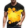 thumbnail image 1 of Sngxgn Mens Casual Slim Fit Short Sleeve T-Shirts Soft Lightweight Crew-Neck(Orange,L), 1 of 3