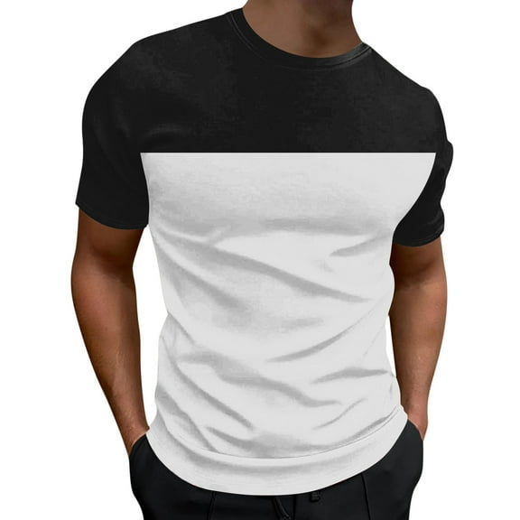 Sngxgn Mens Casual Slim Fit Short Sleeve T-Shirts Soft Lightweight Crew-Neck(White,XXXL)