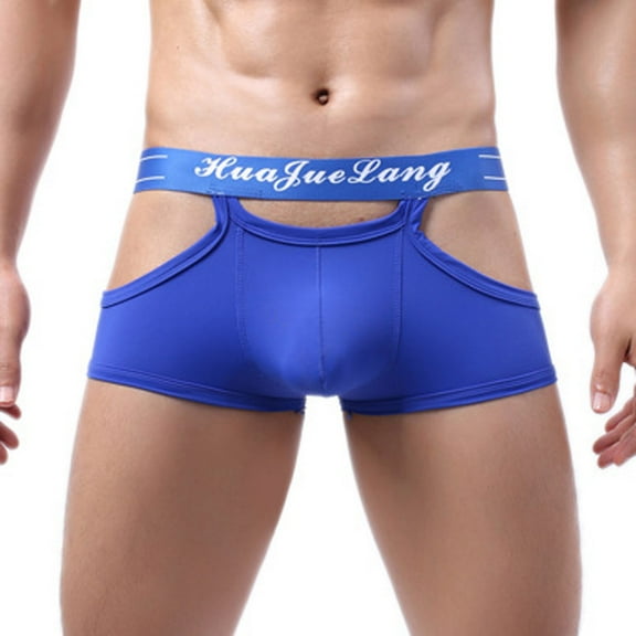 Sngxgn Mens Comfort Fit Soft Cotton Stretch Long Leg Boxer Briefs(BU1,M)