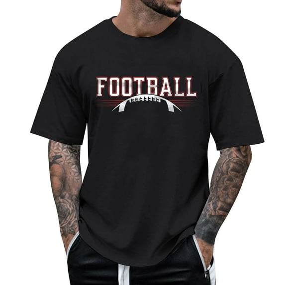 Sngxgn Mens Crew Neck Regular T-Shirts Short Sleeve Lightweight Tees (Black,M)