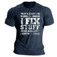 thumbnail image 1 of Sngxgn Mens Crew Neck Regular T-Shirts Short Sleeve Lightweight Tees (Blue,L), 1 of 2