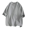 thumbnail image 1 of Sngxgn Mens Crew Neck Regular T-Shirts Short Sleeve Lightweight Tees (Grey,XXL), 1 of 2