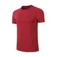 thumbnail image 1 of Sngxgn Mens Crew Neck Regular T-Shirts Short Sleeve Lightweight Tees (Red,M), 1 of 3