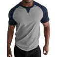 thumbnail image 1 of Sngxgn Mens Crewneck T-Shirt Casual Lightweight Fashion Tee Shirt Tops(Blue,XL), 1 of 6