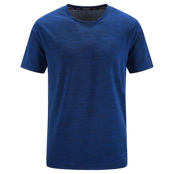 Sngxgn Mens Crewneck T-Shirt Casual Lightweight Fashion Tee Shirt Tops(Blue,XXXL)