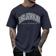 thumbnail image 1 of Sngxgn Mens Gym Workout Tshirt Loose Fit Breathable Shirts Short Sleeve Running Fitness Tee(Navy,XXL), 1 of 4