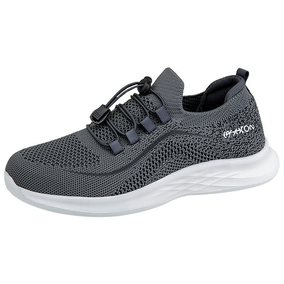 Sngxgn Mens Running Shoes Walking Fashion Sneakers(Dark Gray,42)