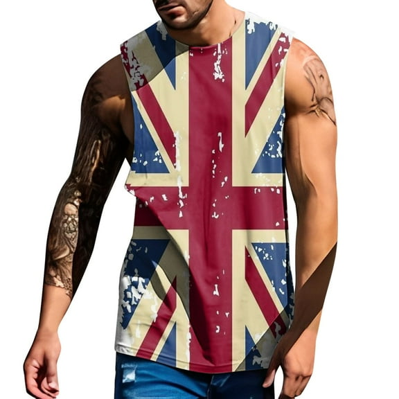 Sngxgn Mens Shirt Workout Sport Gym Running Sleeveless Vest Active Tank Tops Casual(Red,XXXL)