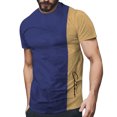 thumbnail image 1 of Sngxgn Mens Short Sleeve Gym Bodybuilding Tshirts Crewneck Tees Shirts Tops(Blue,XXXXL), 1 of 4