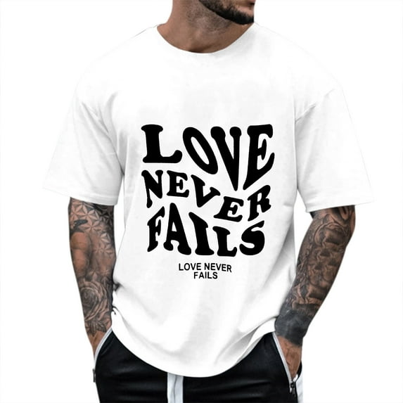 Sngxgn Mens Short Sleeve Round-Neck T-Shirt, Loose Casual Tops in Solid Colors, Soft and Breathable Basic Tees(White,L)