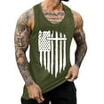 thumbnail image 1 of Sngxgn Mens Tank Top Soft Gym Shirts Tee(Army Green,XXL), 1 of 4
