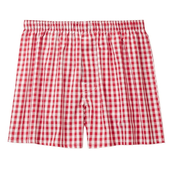 Sngxgn Mens Underwear Lightweight Boxer Briefs Underwear for Man Breathable Men's Trunks(Red,L)