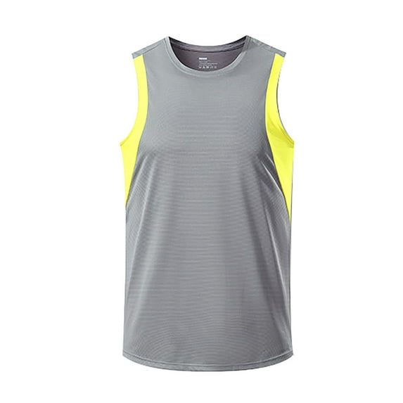 Sngxgn Mens Workout Stringer Tank Tops Gym Shirt Sleeveless Training Bodybuilding Vest(GY2,L)