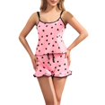 thumbnail image 1 of Sngxgn Pajama Set Womens Short Sleeve V Neck Shirt with Long Pant Soft Loungewear Pjs Set(Pink,XXXL), 1 of 5