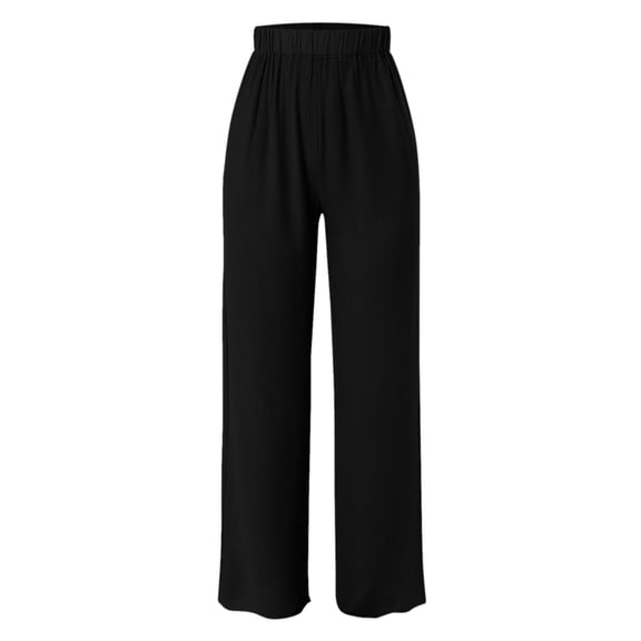 Sngxgn Pants for Women Stretchy Work Business Pants Casual Straight Leg Trousers(Black,M)