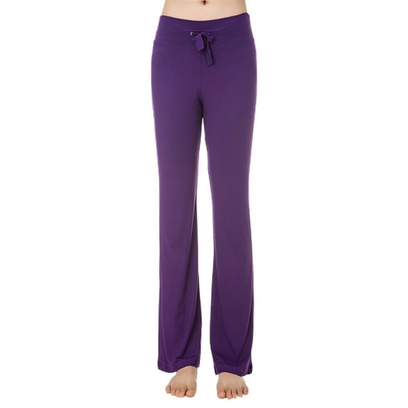 Sngxgn Pants for Women Stretchy Work Business Pants Casual Straight Leg Trousers(Purple,XXL)