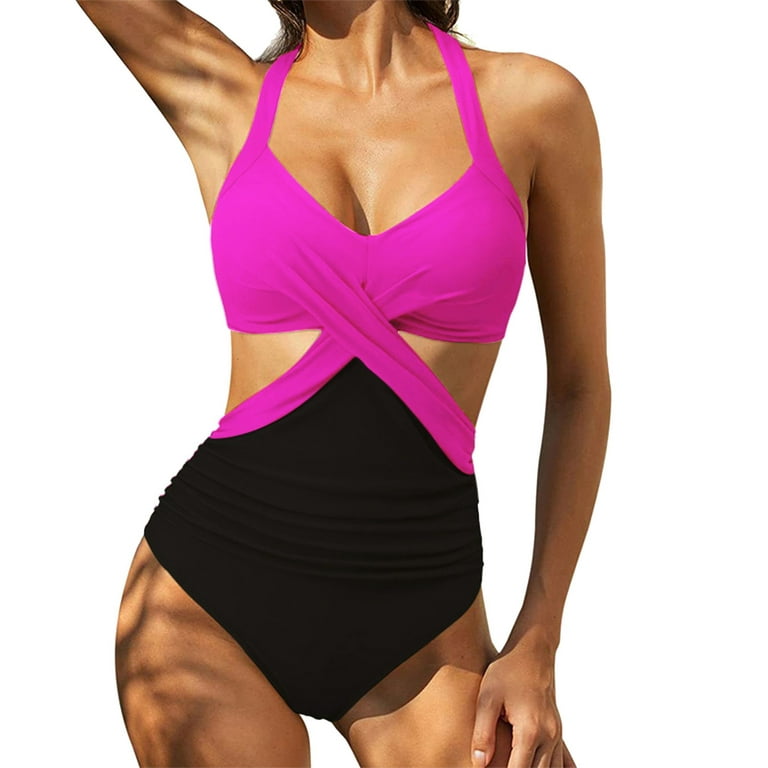 Copy of Bathing Suits | Two Piece Vintage Swimsuit Hot Pink