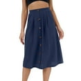 thumbnail image 1 of Sngxgn Pleated Skirt for Women Women's High Waisted Skorts Skirts for Women(Blue,XL), 1 of 6