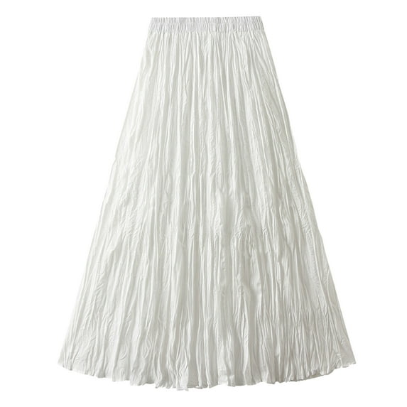 Sngxgn Pleated Skirt for Women Women's High Waisted Skorts Skirts for Women(White,One Size)