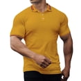 thumbnail image 1 of Sngxgn Polos for Men Mens Polo Shirts Short Sleeve Summer Casual Shirt(Yellow,XXXL), 1 of 9
