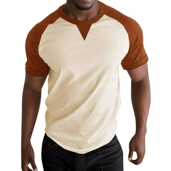 Sngxgn Shirt Fashion Trend T-Shirt Short-Sleeved Tops Teen Shirt(Orange,XXL)