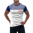 thumbnail image 1 of Sngxgn Shirt Men's Short Sleeved T-Shirt Men's Fashionable Round Neck Shirt(Red,M), 1 of 7