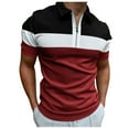 thumbnail image 1 of Sngxgn Shirts for Men - Fit Short-Sleeve Polo, Athletic Casual Collared T-Shirt(Wine,M), 1 of 4