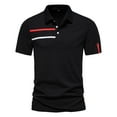 thumbnail image 1 of Sngxgn Shirts for Men - Fit Short-Sleeve Polo, Casual Collared T-Shirt(Black,XXL), 1 of 8