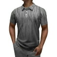 thumbnail image 1 of Sngxgn Shirts for Men Fit Short Sleeve Print Polo Shirt(Grey,XXL), 1 of 4